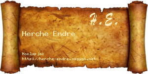 Herche Endre névjegykártya